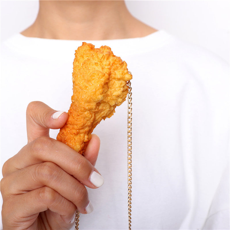 Fried Chicken Nugget Funny Resin Necklace - Image 2