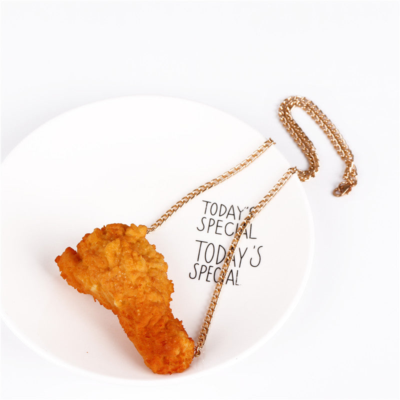 Fried Chicken Nugget Funny Resin Necklace - Image 4