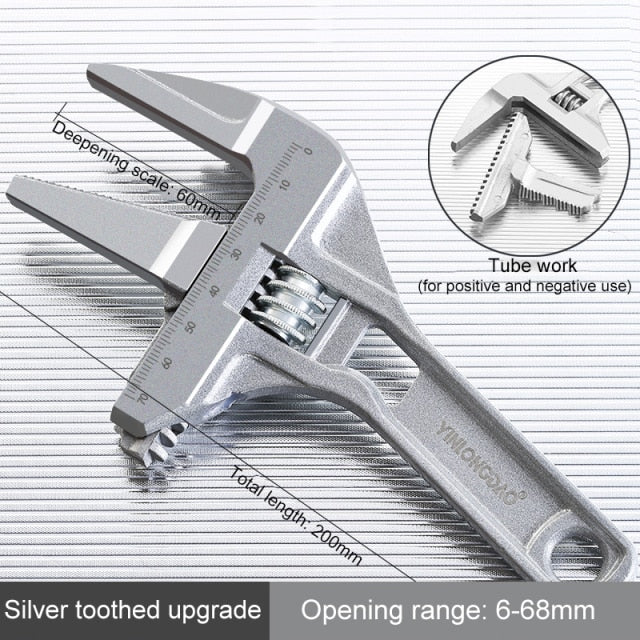 Aluminium Universal Adjustable Wrench Tool - Image 7