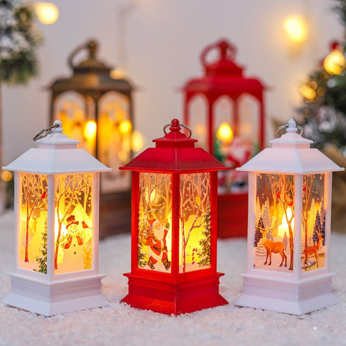 Holiday Christmas Noel Snowman Lantern - Image 0