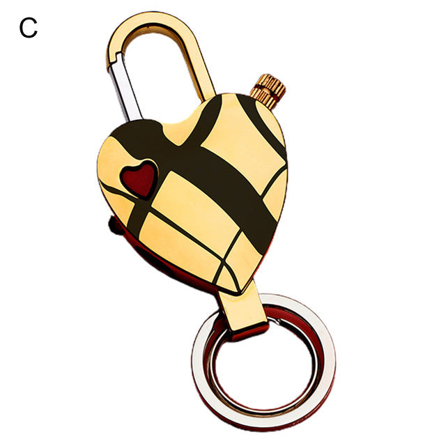 Stylish Heart Permanent Keychain Match Lighter - Image 7
