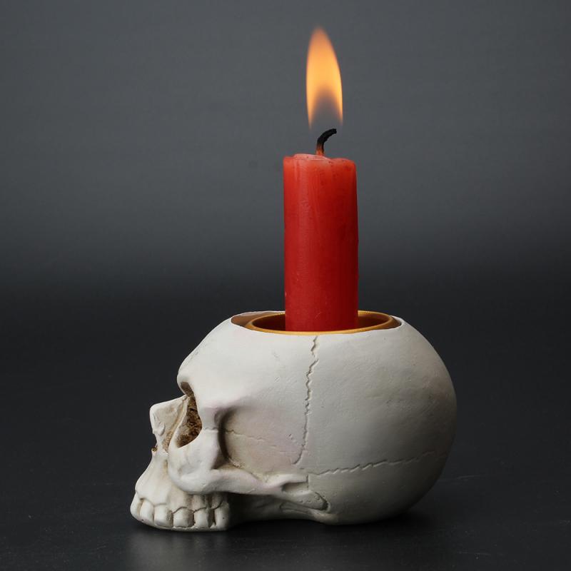 Mini Skull Head Candle Holder Mold - Image 1