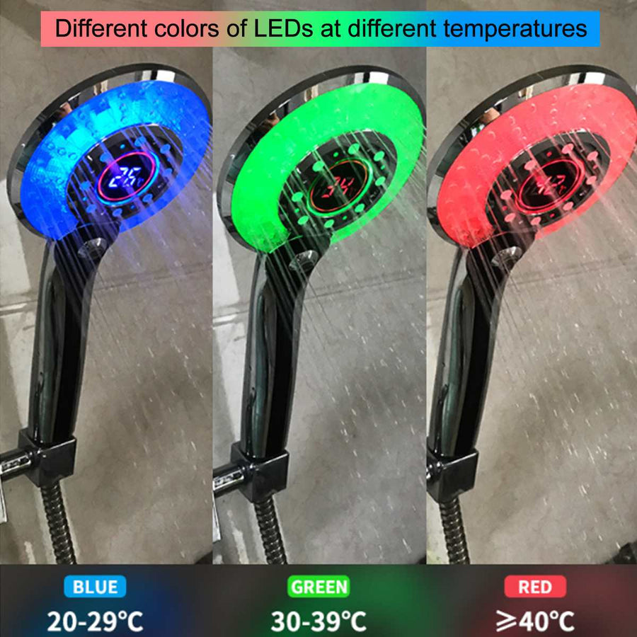 Digital Temperature Sensor LED Shower Head - Image 1