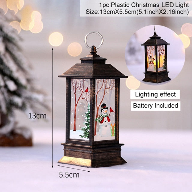 Holiday Christmas Noel Snowman Lantern