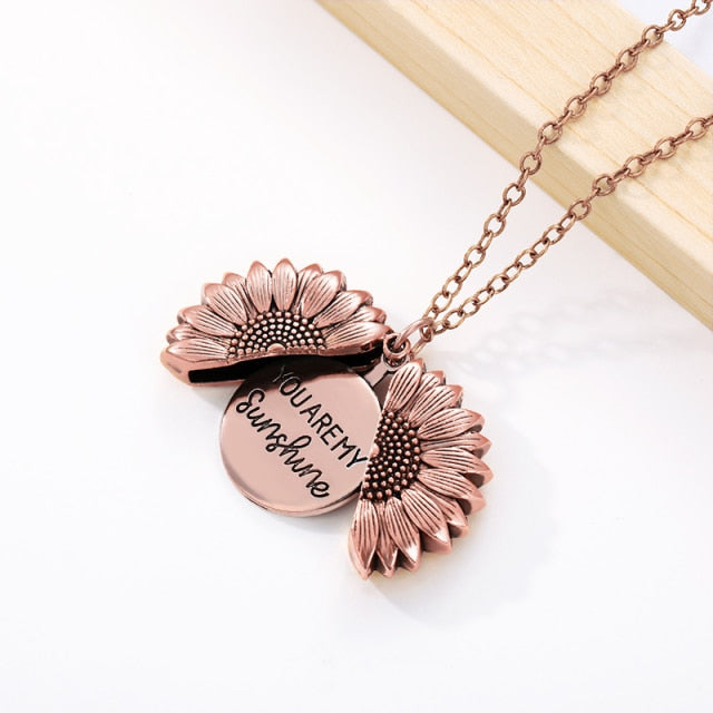You Are My Sunshine Sunflower Creative Necklace - Image 8