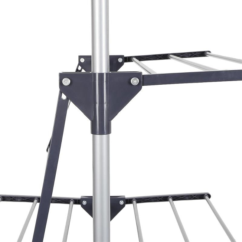 Foldable Multi-Layer Clothes Hanger Rack Stand - Image 4