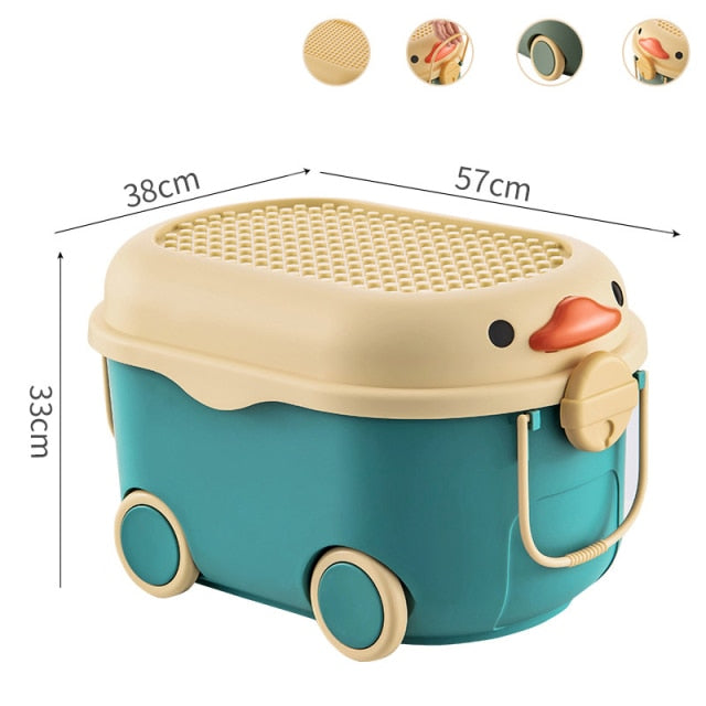 Kids Toy Cartoon Movable Storage Box