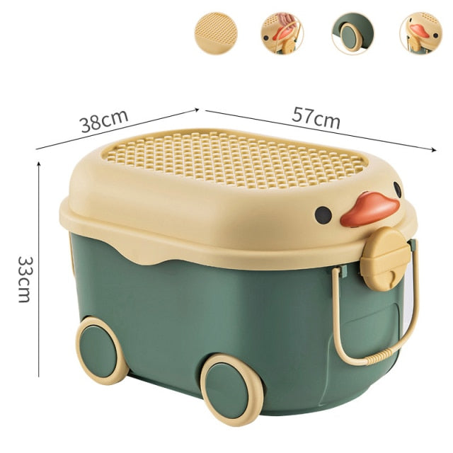 Kids Toy Cartoon Movable Storage Box