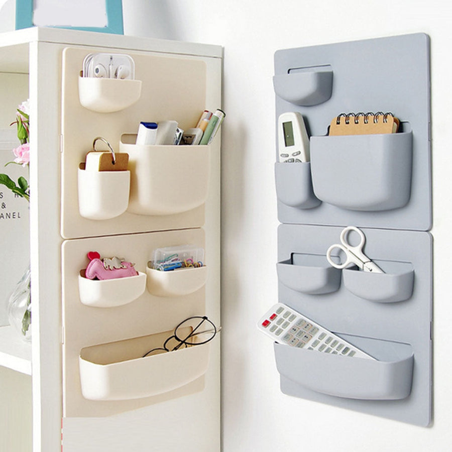 No-Drill Minimal Soft Pastel Wall Stuff Organizer - Image 0
