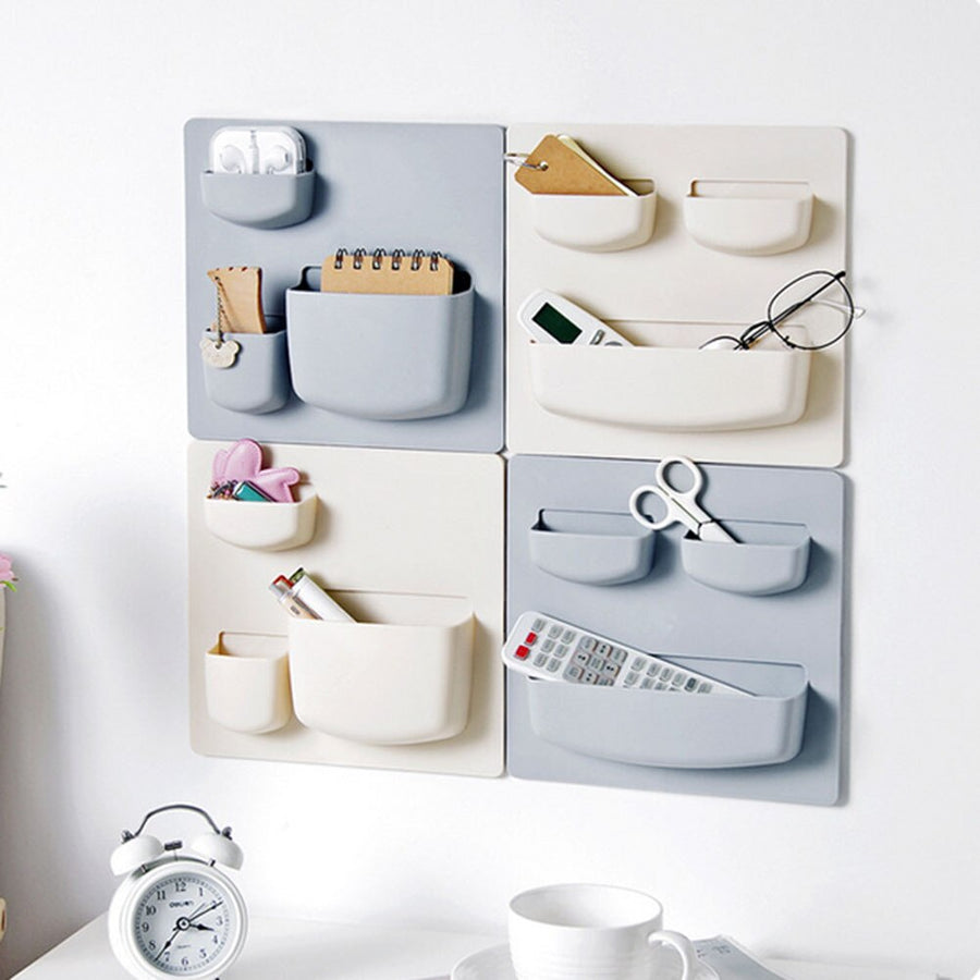 No-Drill Minimal Soft Pastel Wall Stuff Organizer - Image 1
