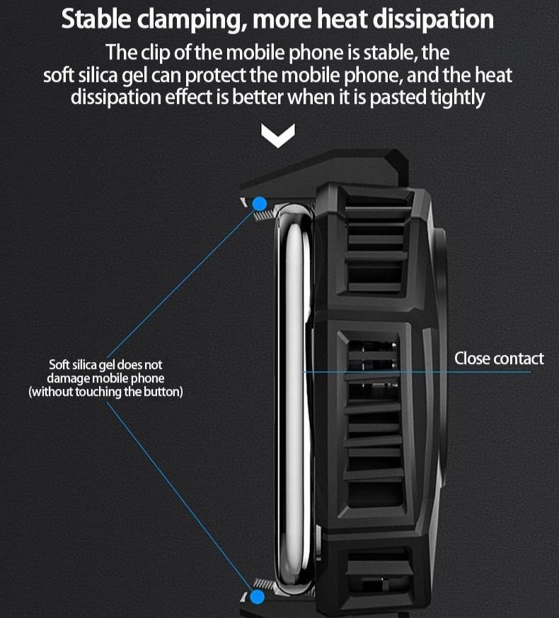 Digital Display Mobile Phone Fan Cooler - MaviGadget