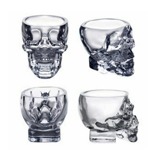 3D Transparent Skull Crystal Mug