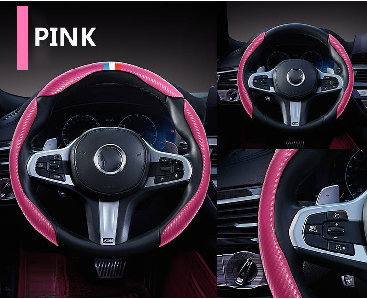 Universal Non-Slip Carbon Fiber Car Wheel Cover - Image 4