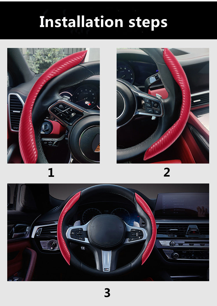 Universal Non-Slip Carbon Fiber Car Wheel Cover - Image 5