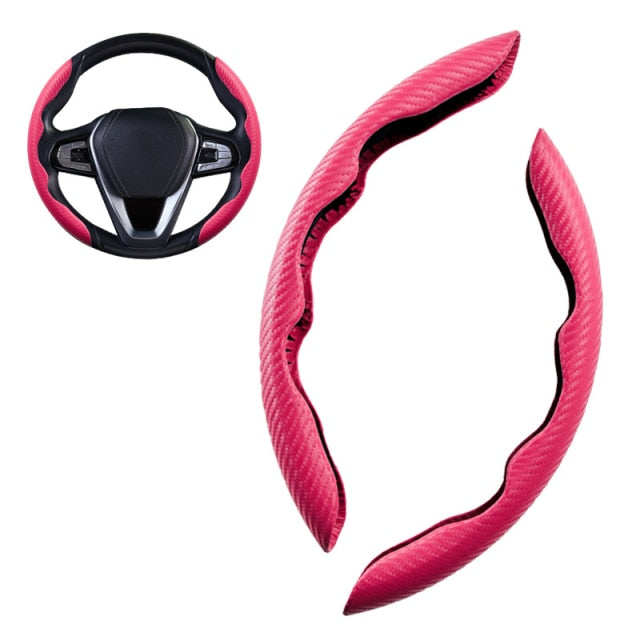 Universal Non-Slip Carbon Fiber Car Wheel Cover - Image 12