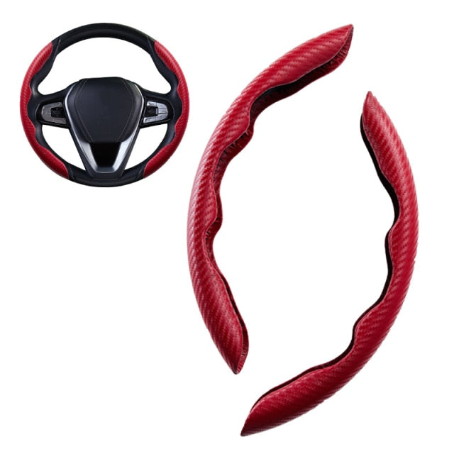 Universal Non-Slip Carbon Fiber Car Wheel Cover - Image 9