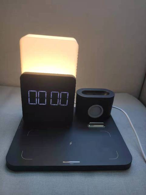 Modern Alarm Clock Wireless Charger Desk Lamp - Image 8