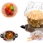 Multifunctional Foldable Steam Fry Cooking Mesh Strainer