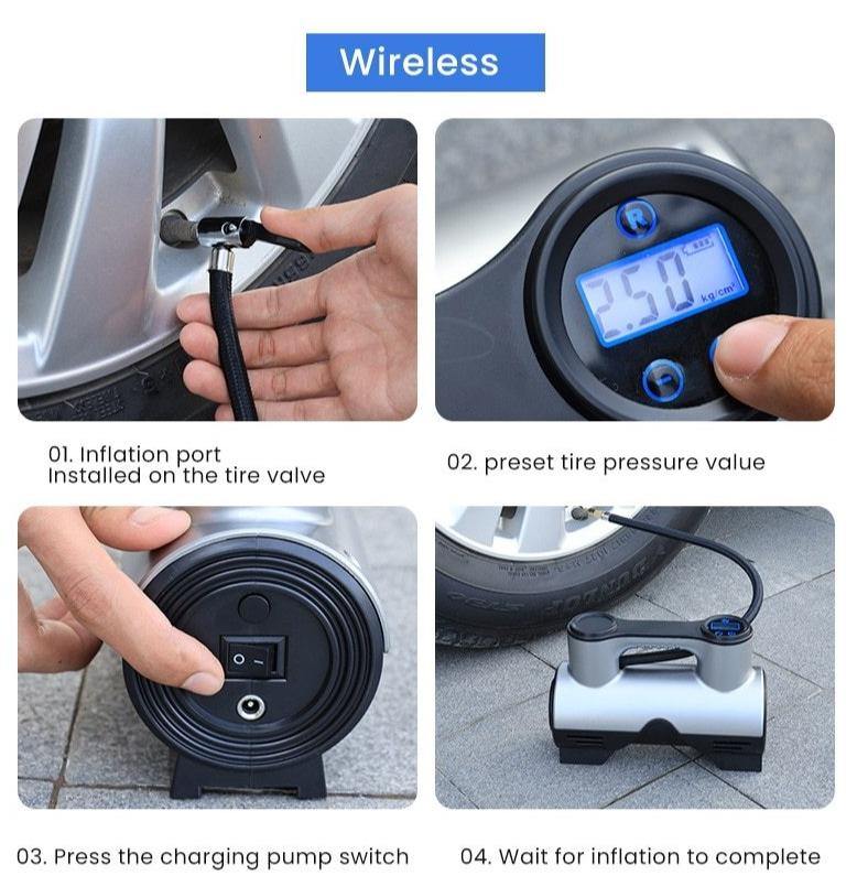 Portable Wireless Car Air Compressor - MaviGadget