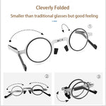 Foldable Blue Light Metal Round Reading Glasses