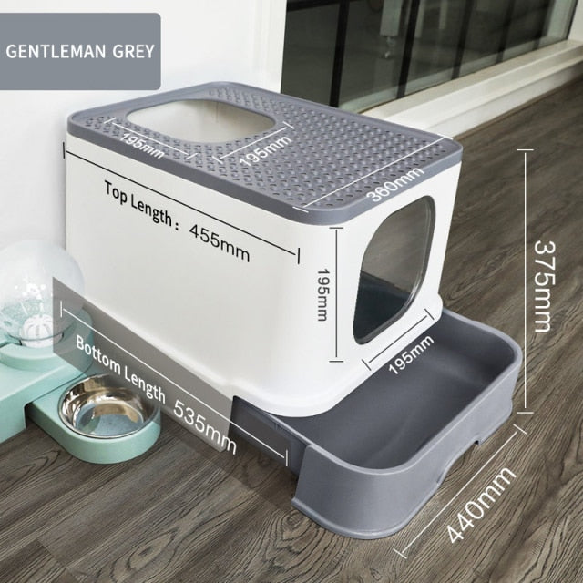 Fully Closed Anti Splash Cat Litter Box