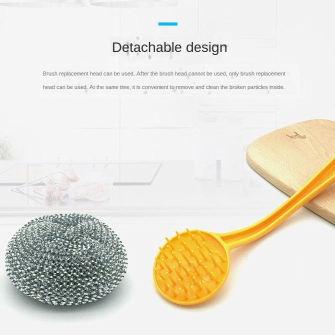 Heavy Duty Wire Ball Kitchen Cleaning Brush - Image 6