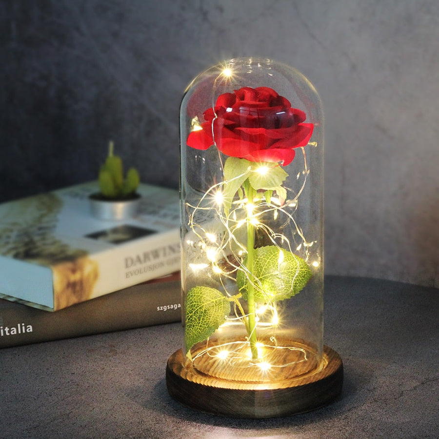 Eternal Artificial Rose Glass Dome - Image 0