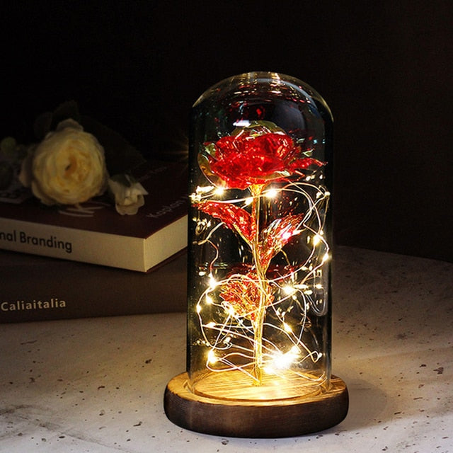 Eternal Artificial Rose Glass Dome - Image 1