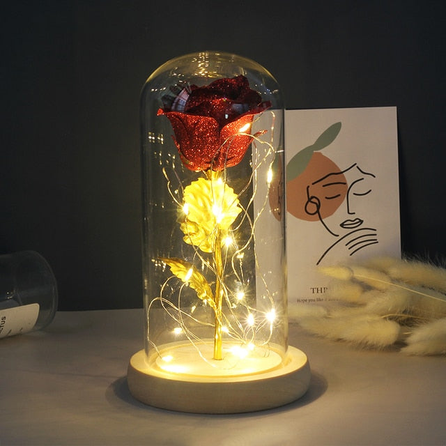 Eternal Artificial Rose Glass Dome - Image 6