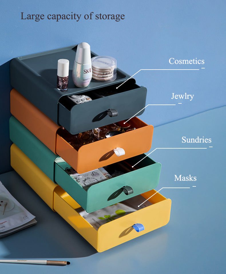 Colorful Stackable Makeup Storage Box - Image 4