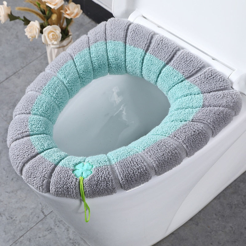 Cute Comfy Pumpkin Pattern Bathroom Toilet Seat Cover - Image 0