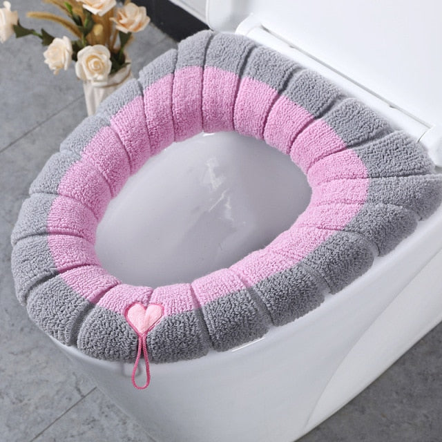 Cute Comfy Pumpkin Pattern Bathroom Toilet Seat Cover