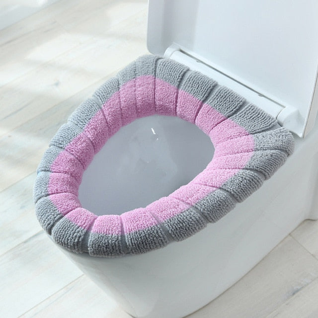 Cute Comfy Pumpkin Pattern Bathroom Toilet Seat Cover - Image 1