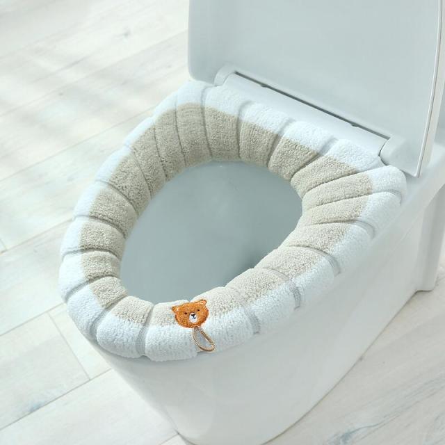 Cute Comfy Pumpkin Pattern Bathroom Toilet Seat Cover - Image 9