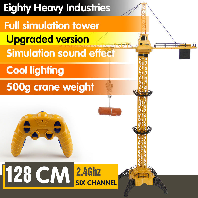Remote Control Rotating Kids Toy Construction Crane - Image 2