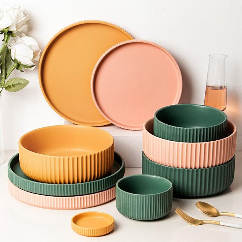 Colorful Ceramic Dinner Plate - Image 9