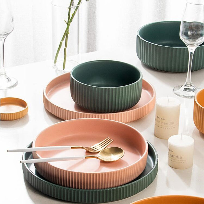 Colorful Ceramic Dinner Plate - Image 8