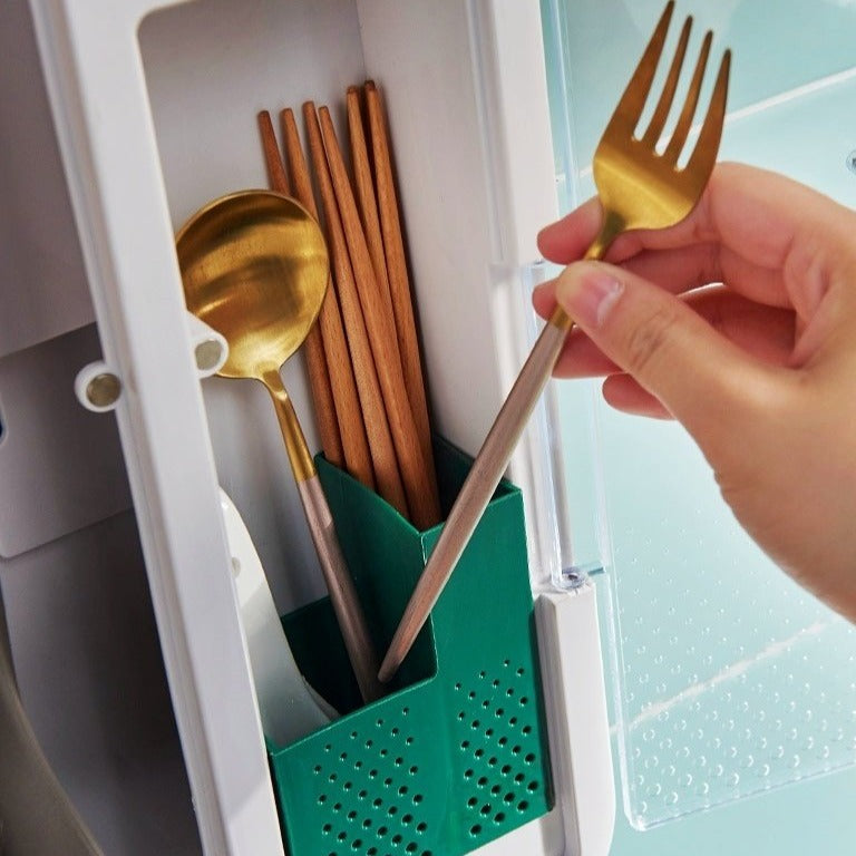 Multifunctional Wall Silverware Storage Box