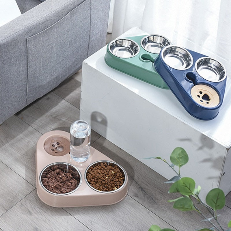 3in1 Stainless Steel Pet Food Bowl