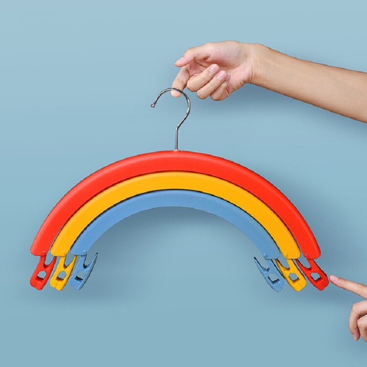 Three-Layer Rotating Cloth Hangers with Clips - Image 6