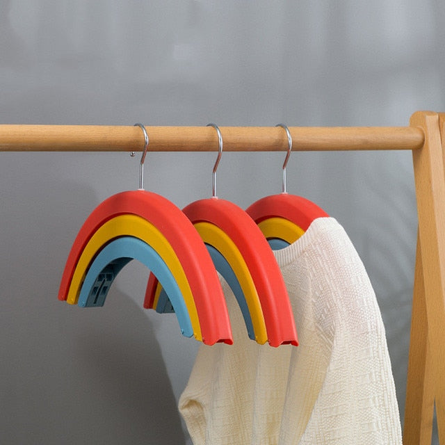 Three-Layer Rotating Cloth Hangers with Clips