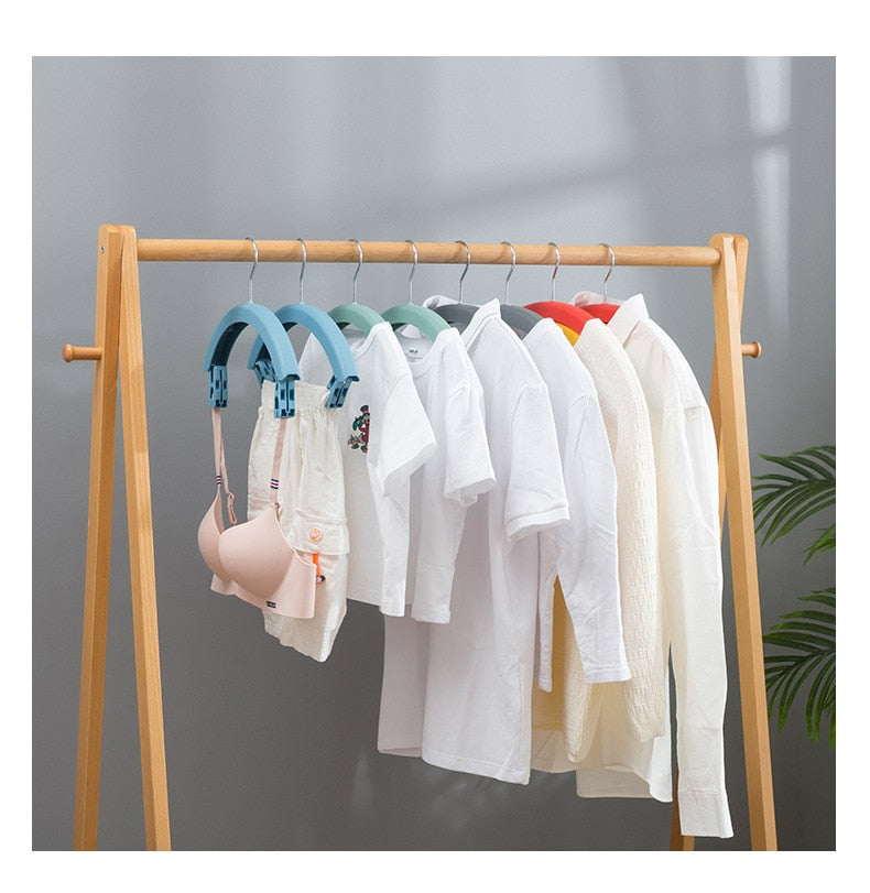 Three-Layer Rotating Cloth Hangers with Clips - Image 3