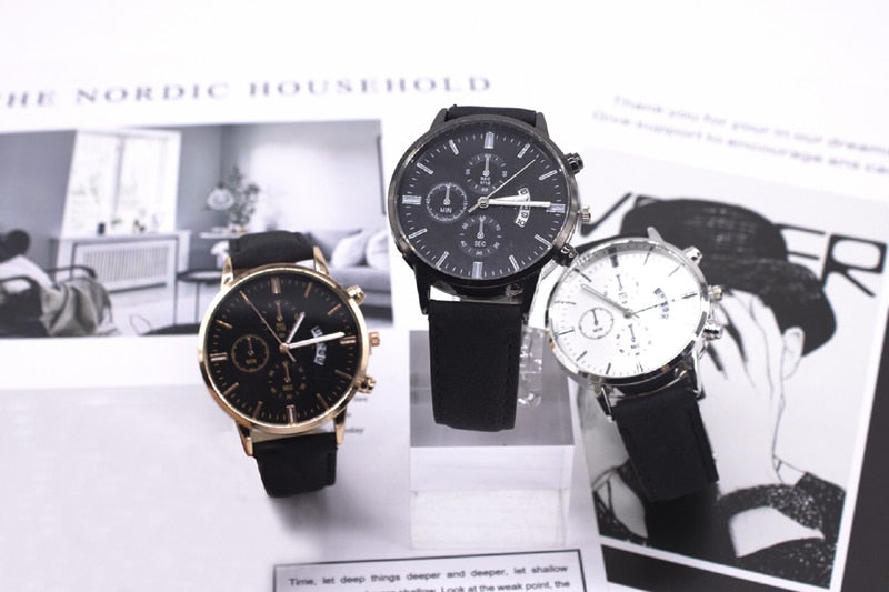 Elegant Watch Leather Bracelet Gift Set - Image 8