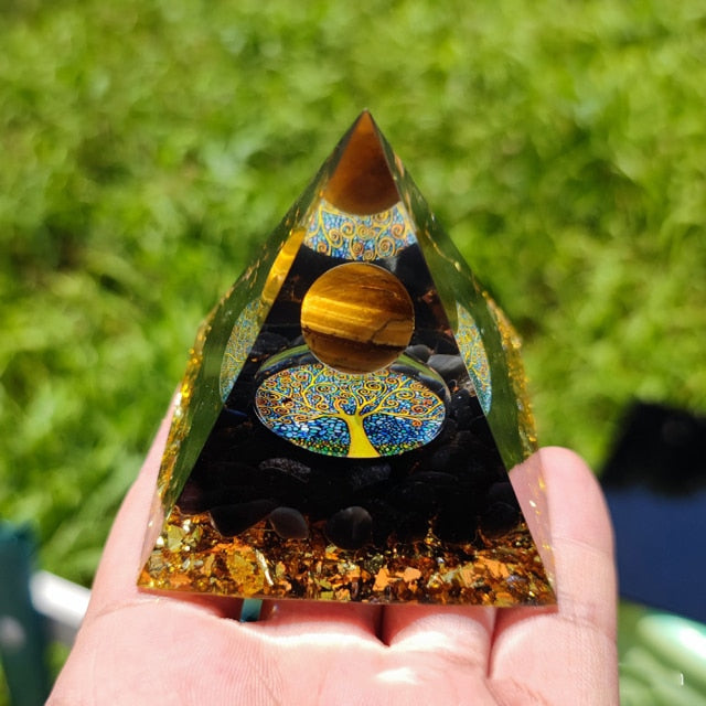 Creative Natural Crystal Universe Energy Pyramid - Image 32