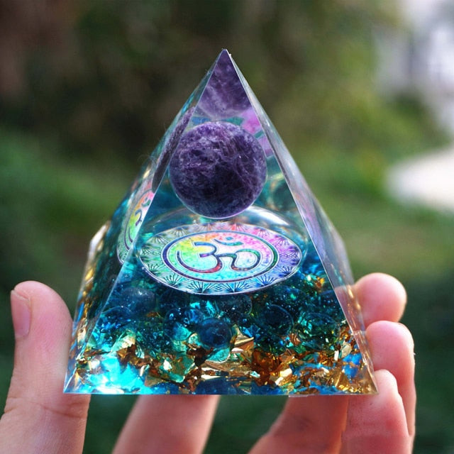 Creative Natural Crystal Universe Energy Pyramid - Image 7