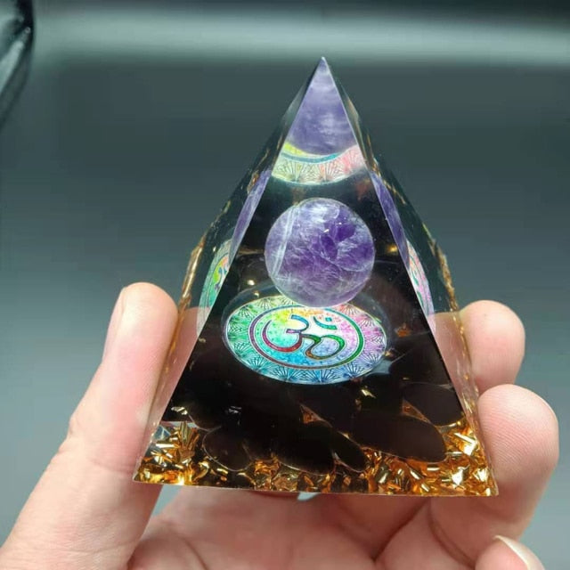 Creative Natural Crystal Universe Energy Pyramid - Image 19