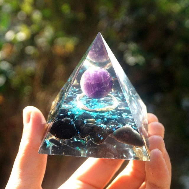 Creative Natural Crystal Universe Energy Pyramid - Image 22