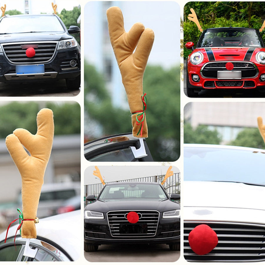 Christmas Deer Antlers Car Decor - Image 3