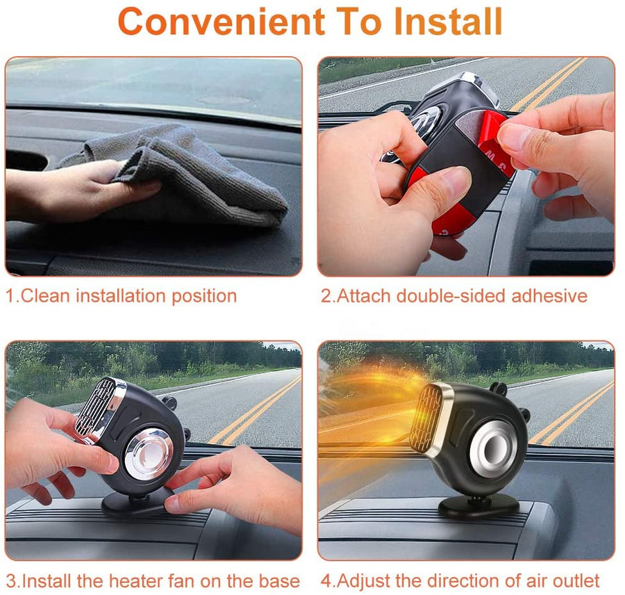 2in1 Portable Auto Mini Car Heater Fan - Image 5