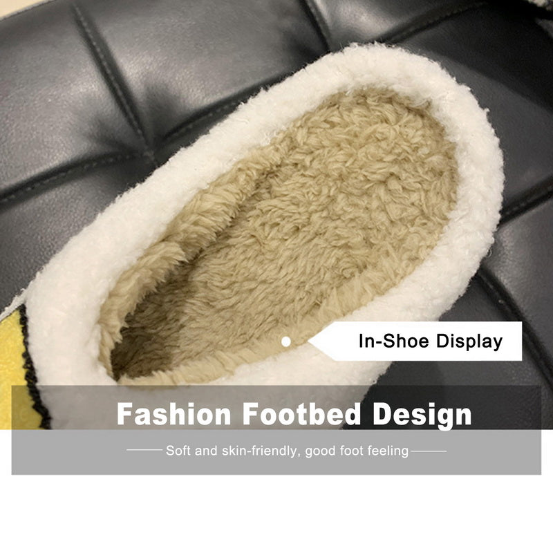 Smiley Face Warm Fluffy Slippers - Image 7